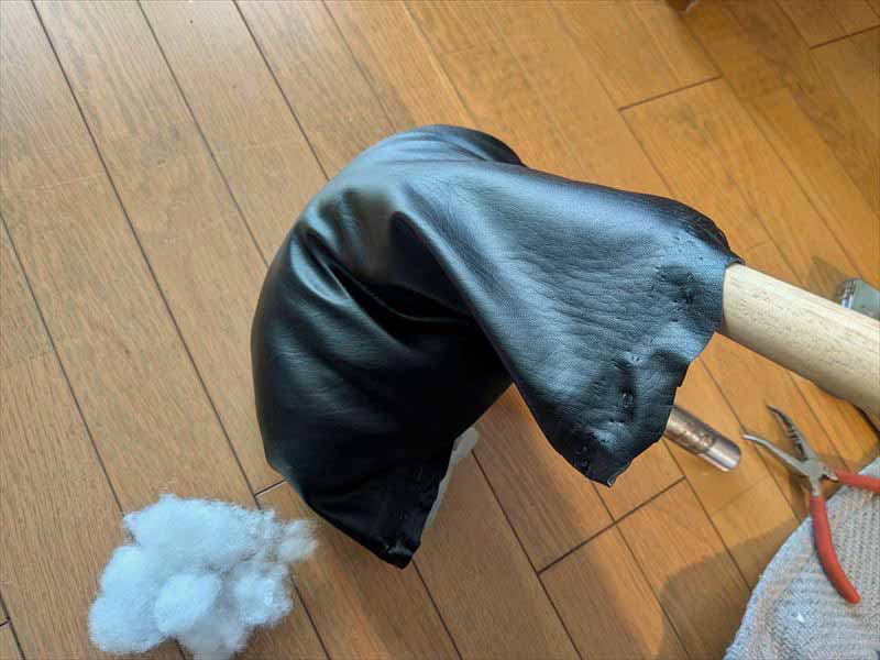 クッションの詰め込み