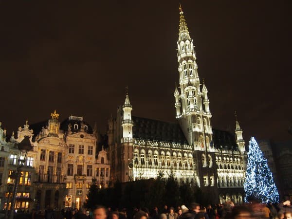 ブリュッセル市庁舎の夜景2