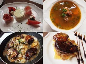 前菜、スープ、フォアグラ