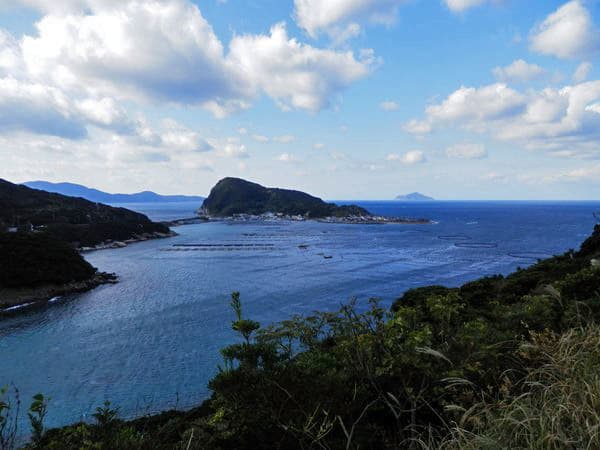 途中の道路から見た柏島