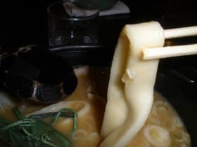 太い麺です。