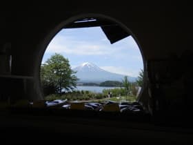 小窓から富士山が