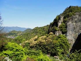 竜門ダム下流の景色