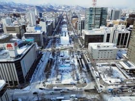 展望台からの雪まつり