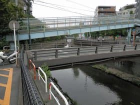 旧居跡から川の左側