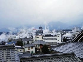 みはらし坂からの鉄輪温泉