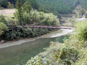 高知県 26号線のつり橋