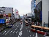 明石駅東歩道橋からの景色